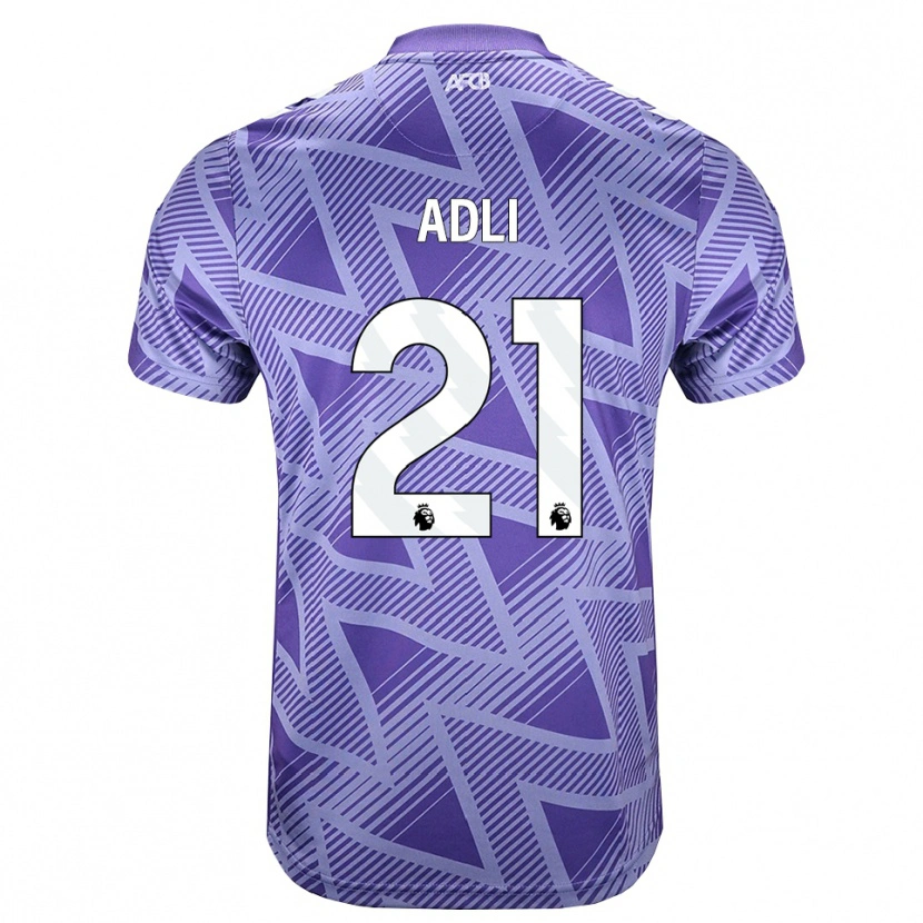 Danxen Mujer Camiseta Amine Adli #21 Rojovioletapálido Blanco 2ª Equipación 2026/27 La Camisa México