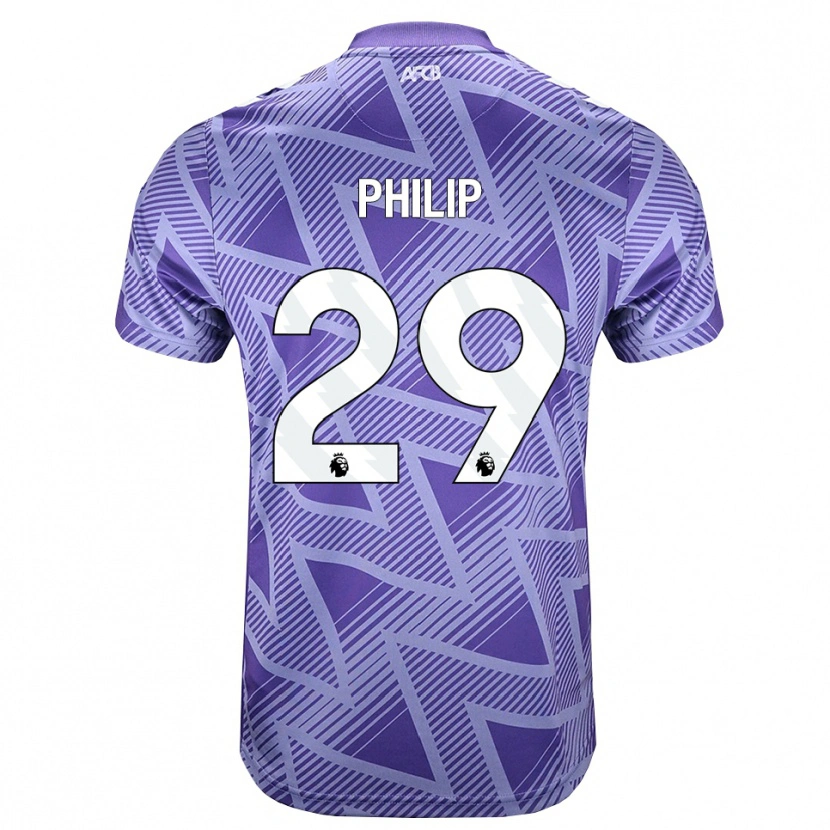 Danxen Mujer Camiseta Philip Billing #29 Rojovioletapálido Blanco 2ª Equipación 2026/27 La Camisa México