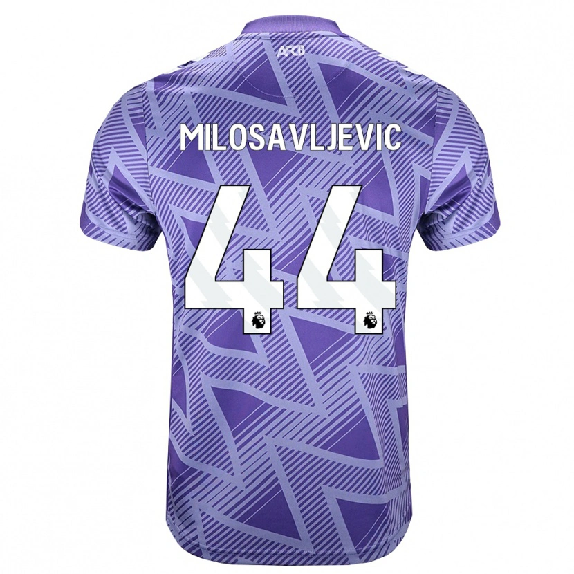 Danxen Mujer Camiseta Veljko Milosavljevic #44 Rojovioletapálido Blanco 2ª Equipación 2026/27 La Camisa México