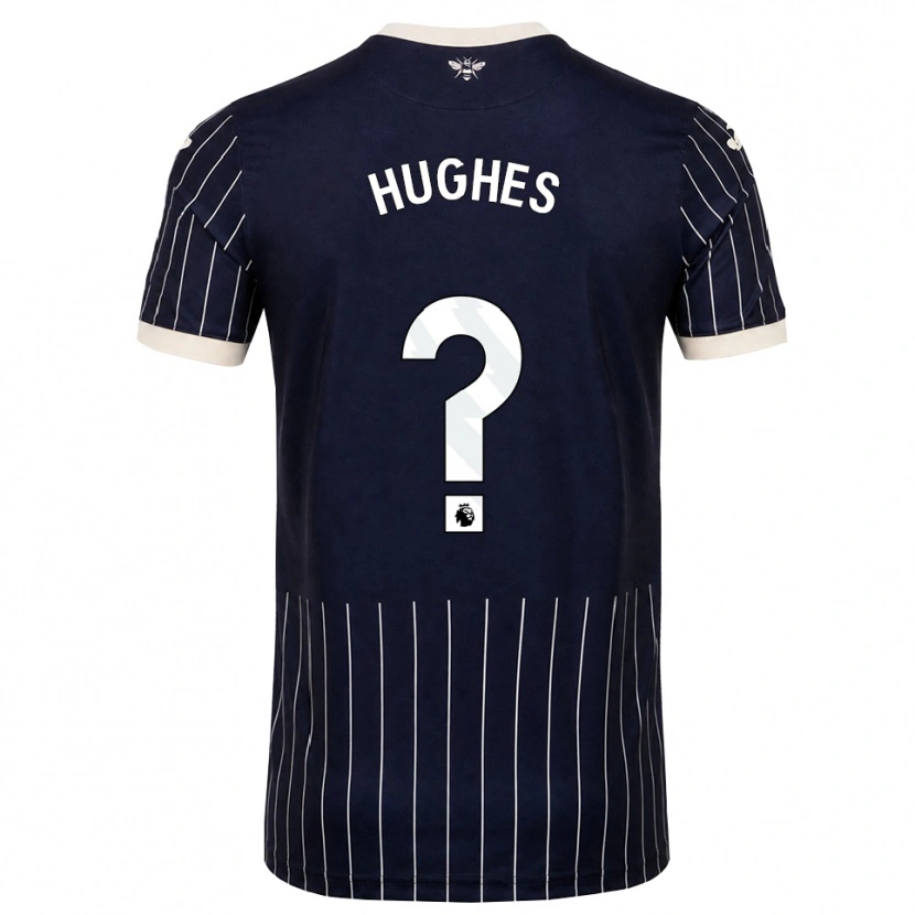 Danxen Mujer Camiseta Cameron Hughes #0 Negro Blanco 2ª Equipación 2026/27 La Camisa México