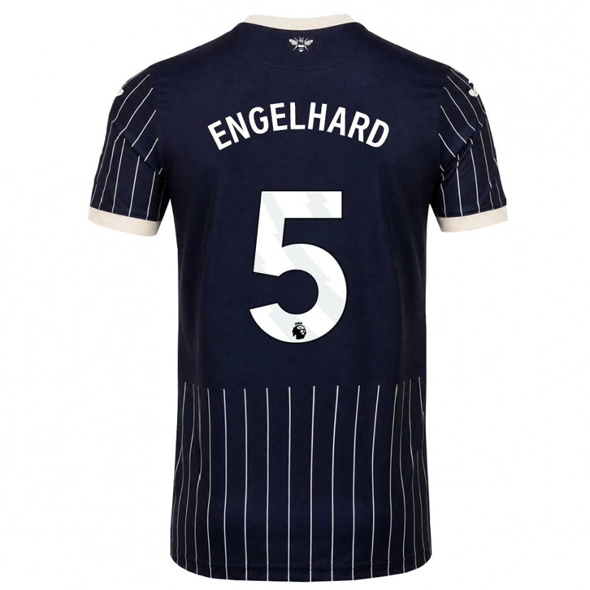 Danxen Mujer Camiseta Carolin Engelhard #5 Negro Blanco 2ª Equipación 2026/27 La Camisa México
