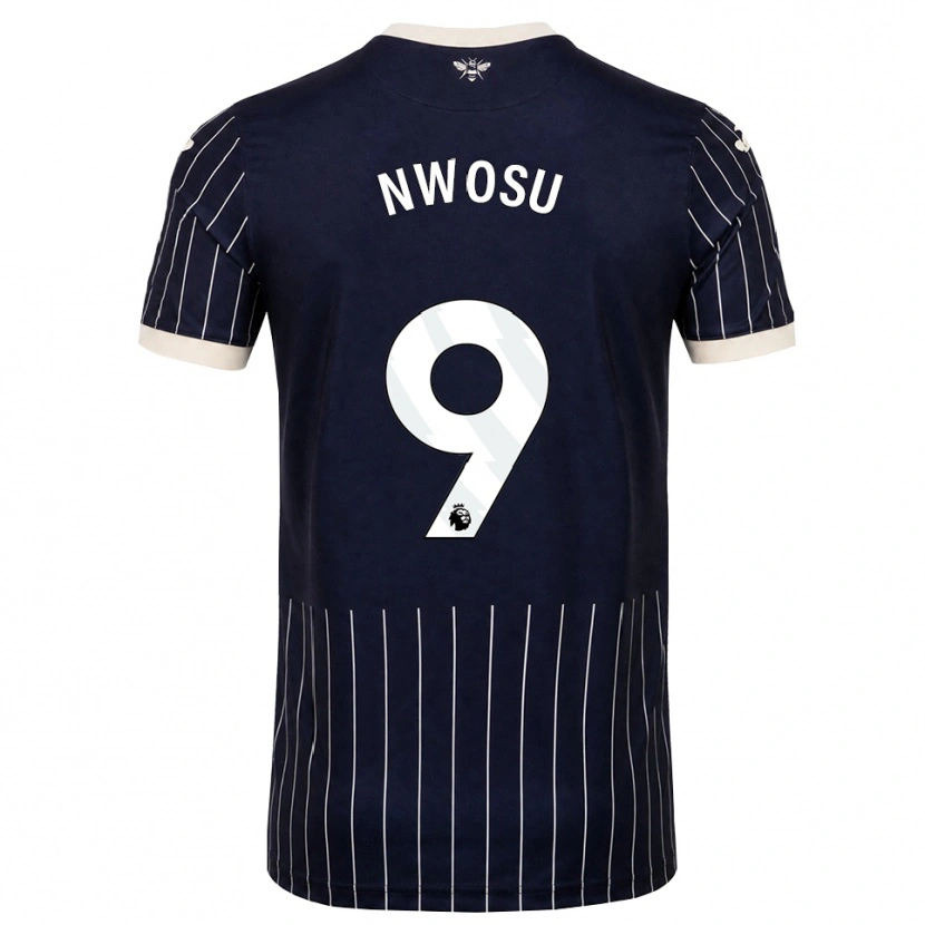 Danxen Mujer Camiseta Jai Nwosu #9 Negro Blanco 2ª Equipación 2026/27 La Camisa México