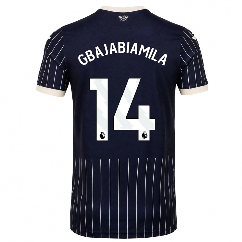 Danxen Mujer Camiseta Habeebat Gbajabiamila #14 Negro Blanco 2ª Equipación 2026/27 La Camisa México