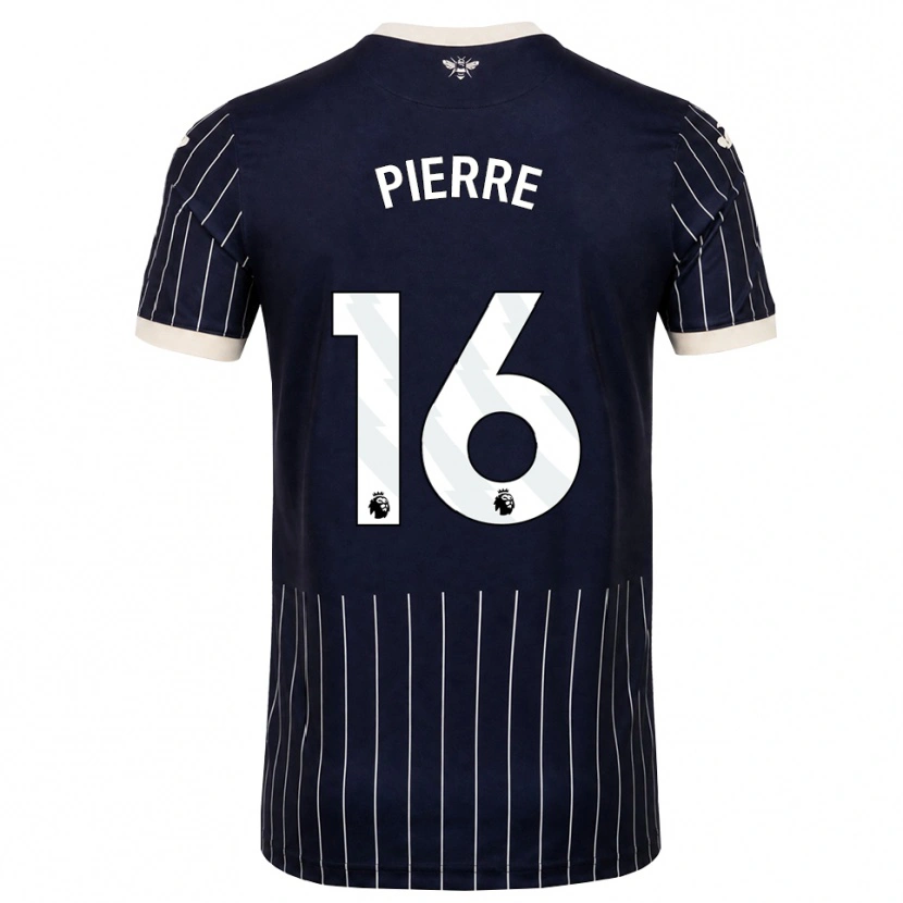 Danxen Mujer Camiseta Kyrie Pierre #16 Negro Blanco 2ª Equipación 2026/27 La Camisa México