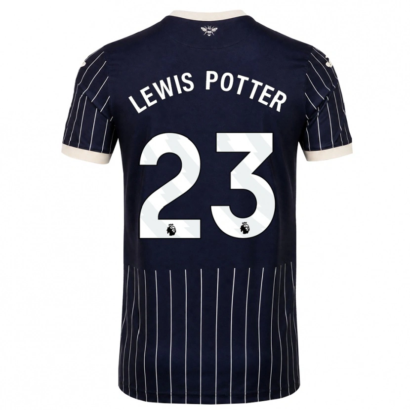 Danxen Mujer Camiseta Keane Lewis-Potter #23 Negro Blanco 2ª Equipación 2026/27 La Camisa México