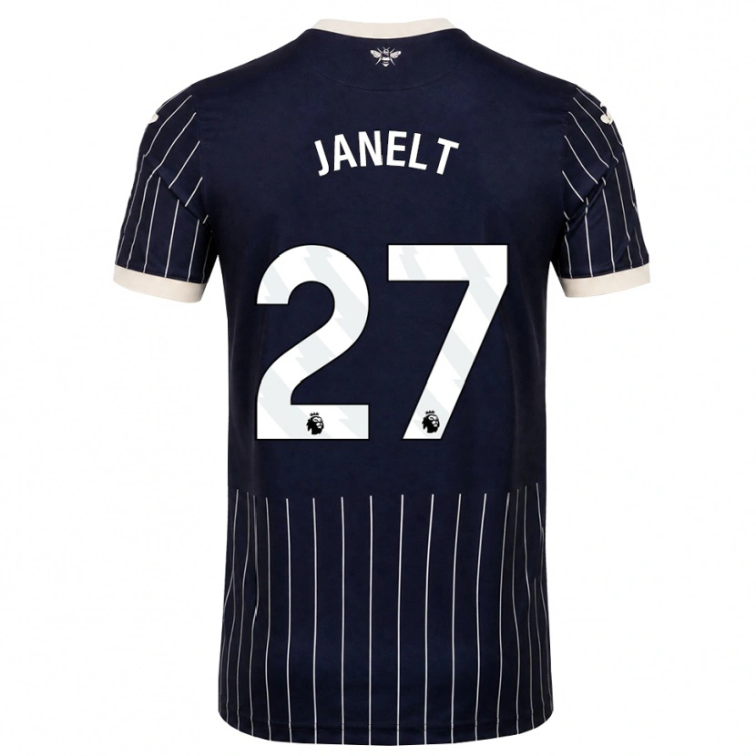 Danxen Mujer Camiseta Vitaly Janelt #27 Negro Blanco 2ª Equipación 2026/27 La Camisa México