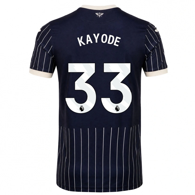 Danxen Mujer Camiseta Michael Kayode #33 Negro Blanco 2ª Equipación 2026/27 La Camisa México