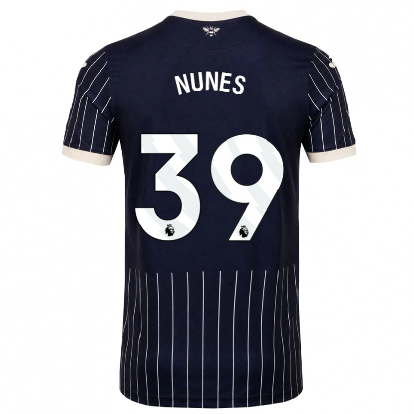 Danxen Mujer Camiseta Gustavo Nunes #39 Negro Blanco 2ª Equipación 2026/27 La Camisa México