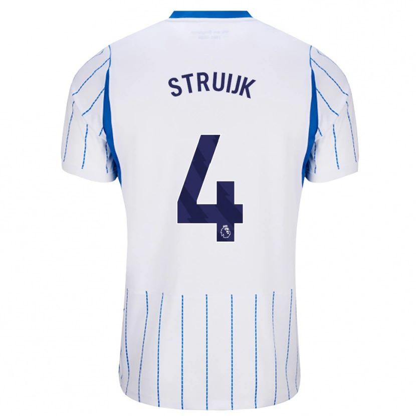 Danxen Mujer Camiseta Pascal Struijk #4 Azuldodger Blanco 2ª Equipación 2026/27 La Camisa México