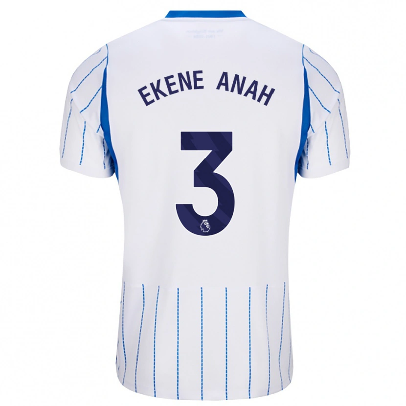 Danxen Mujer Camiseta Cristiano Ekene Anah #3 Azuldodger Blanco 2ª Equipación 2026/27 La Camisa México