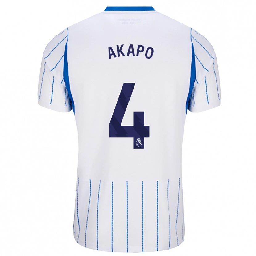 Danxen Mujer Camiseta Tobi Akapo #4 Azuldodger Blanco 2ª Equipación 2026/27 La Camisa México