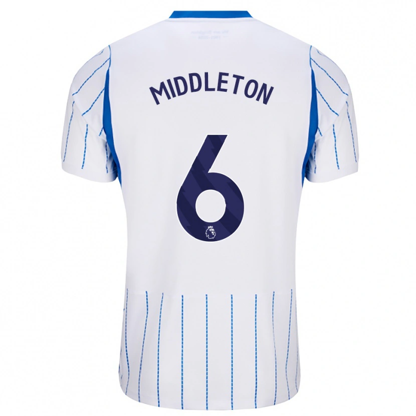 Danxen Mujer Camiseta Jesse Middleton #6 Azuldodger Blanco 2ª Equipación 2026/27 La Camisa México