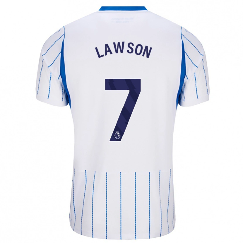 Danxen Mujer Camiseta Zebedee Lawson #7 Azuldodger Blanco 2ª Equipación 2026/27 La Camisa México