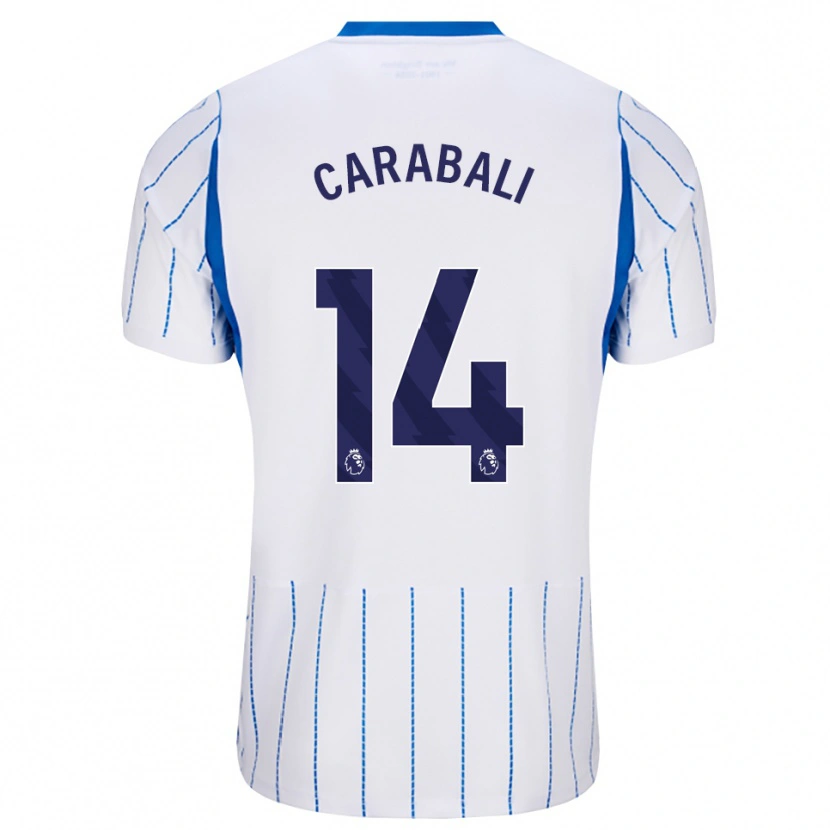 Danxen Mujer Camiseta Jorelyn Andrea Carabalí Martínez #14 Azuldodger Blanco 2ª Equipación 2026/27 La Camisa México