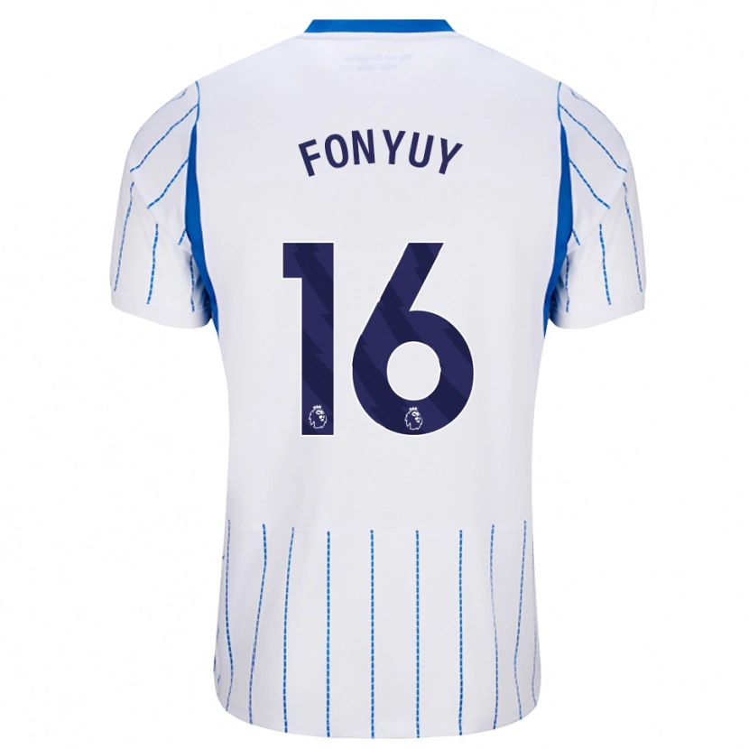 Danxen Mujer Camiseta Aedan Fonyuy #16 Azuldodger Blanco 2ª Equipación 2026/27 La Camisa México