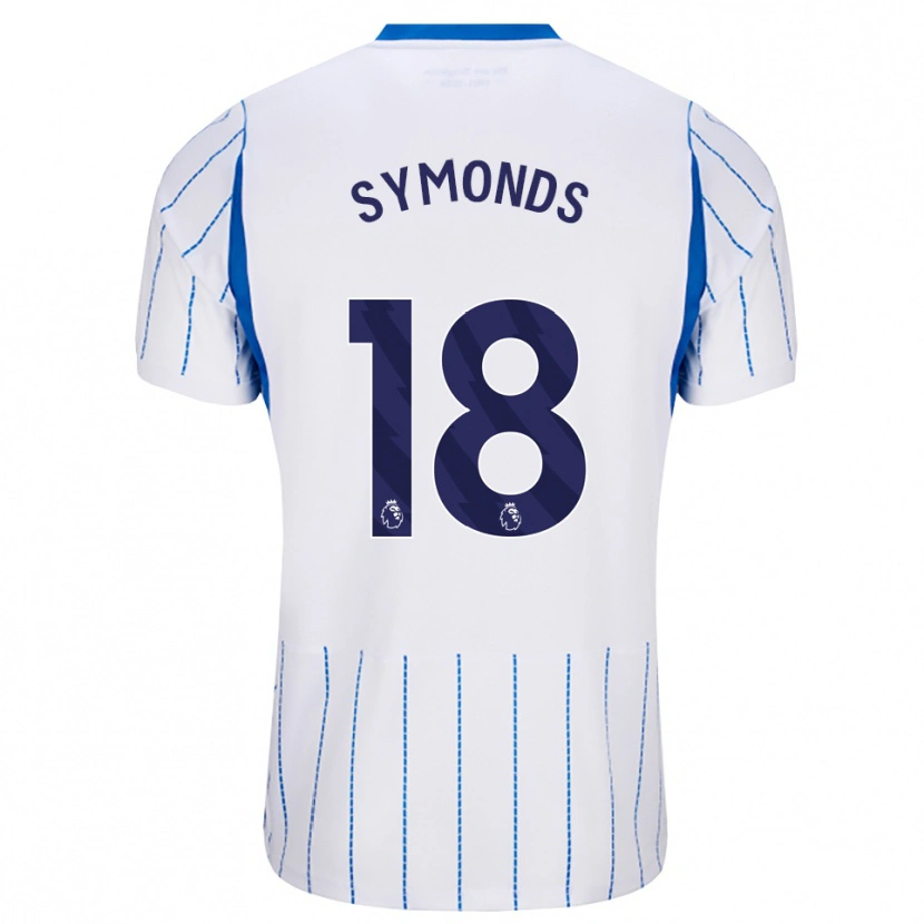 Danxen Mujer Camiseta Maisie Symonds #18 Azuldodger Blanco 2ª Equipación 2026/27 La Camisa México