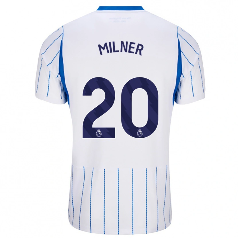 Danxen Mujer Camiseta James Milner #20 Azuldodger Blanco 2ª Equipación 2026/27 La Camisa México