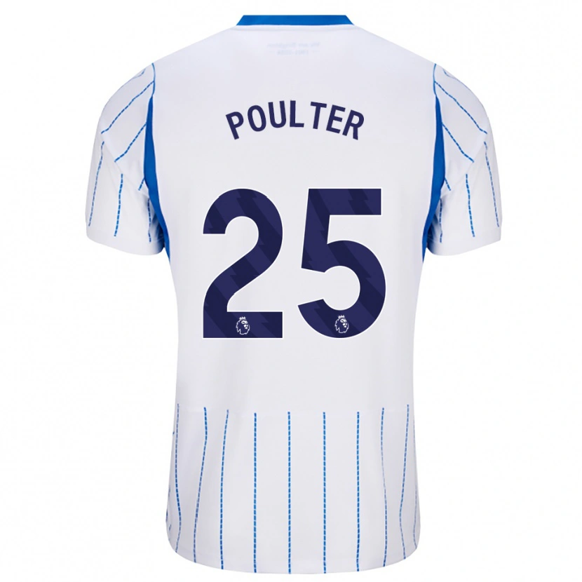 Danxen Mujer Camiseta Hannah Poulter #25 Azuldodger Blanco 2ª Equipación 2026/27 La Camisa México