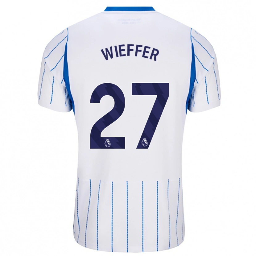 Danxen Mujer Camiseta Mats Wieffer #27 Azuldodger Blanco 2ª Equipación 2026/27 La Camisa México