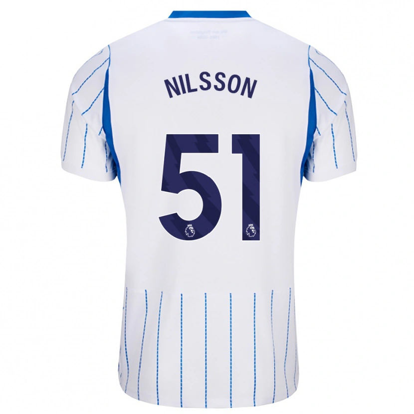 Danxen Mujer Camiseta Casper Nilsson #51 Azuldodger Blanco 2ª Equipación 2026/27 La Camisa México