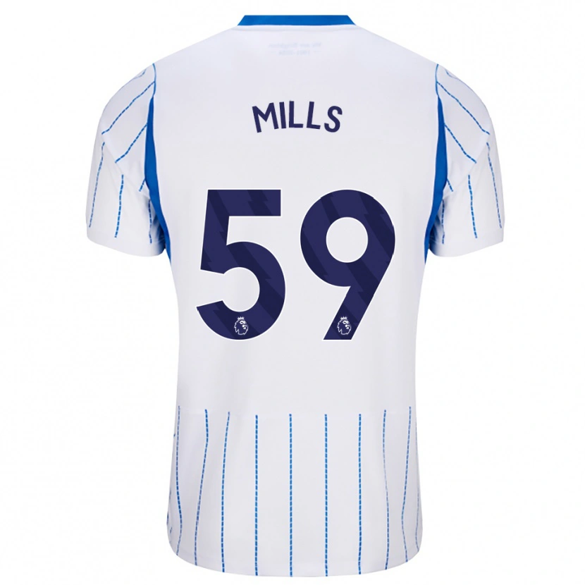 Danxen Mujer Camiseta Harry Mills #59 Azuldodger Blanco 2ª Equipación 2026/27 La Camisa México