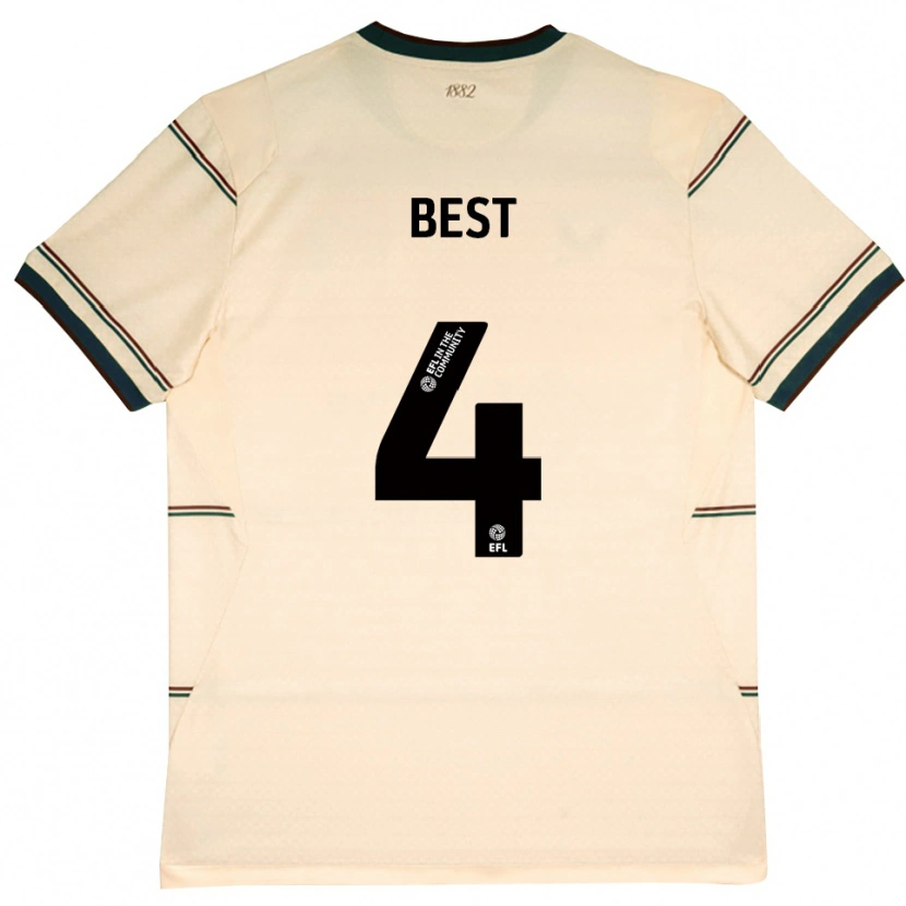 Danxen Mujer Camiseta Freddie Best #4 Beige Borgoña 2ª Equipación 2026/27 La Camisa México