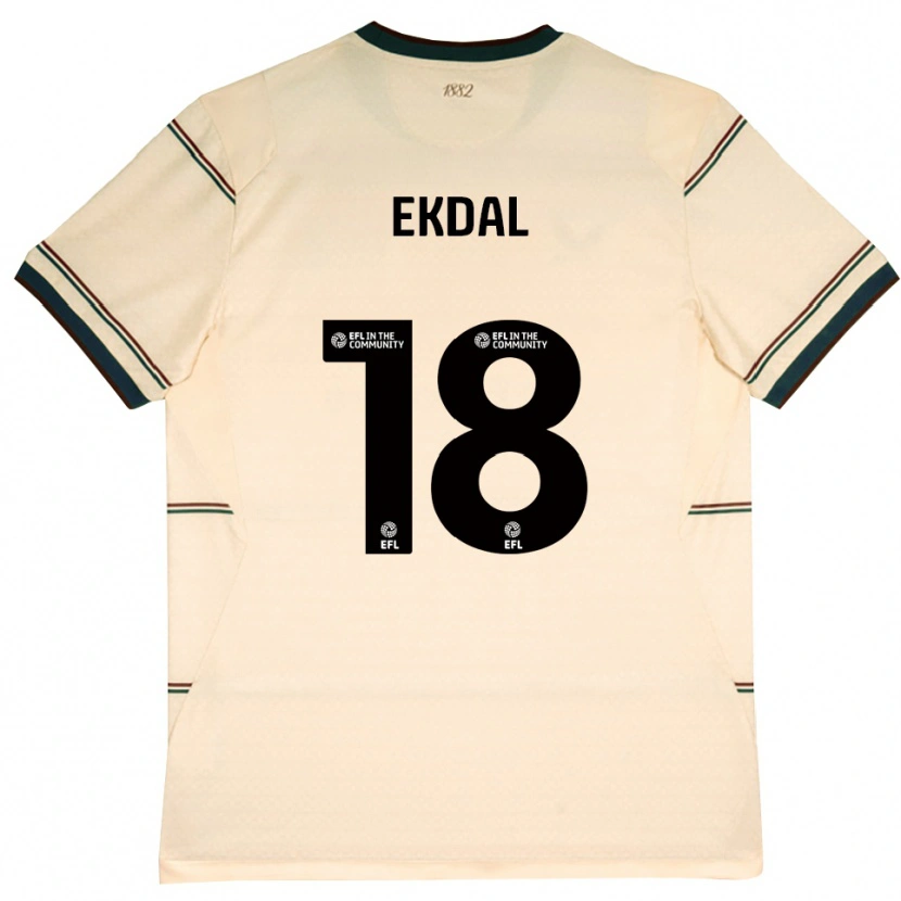 Danxen Mujer Camiseta Hjalmar Ekdal #18 Beige Borgoña 2ª Equipación 2026/27 La Camisa México