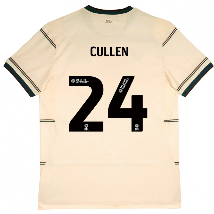 Danxen Mujer Camiseta Josh Cullen #24 Beige Borgoña 2ª Equipación 2026/27 La Camisa México
