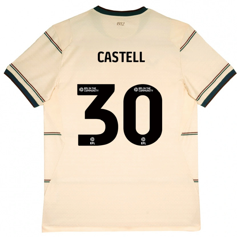 Danxen Mujer Camiseta Lluc Castell #30 Beige Borgoña 2ª Equipación 2026/27 La Camisa México