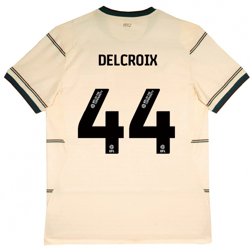 Danxen Mujer Camiseta Hannes Delcroix #44 Beige Borgoña 2ª Equipación 2026/27 La Camisa México
