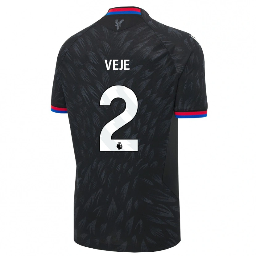 Danxen Mujer Camiseta Katrine Veje #2 Negro Azul Rojo 2ª Equipación 2026/27 La Camisa México