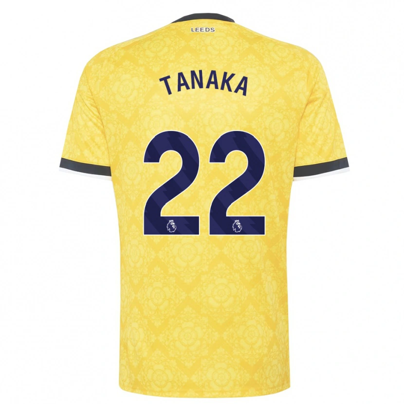Danxen Mujer Camiseta Ao Tanaka #22 Amarillo Blanco Negro 2ª Equipación 2026/27 La Camisa México