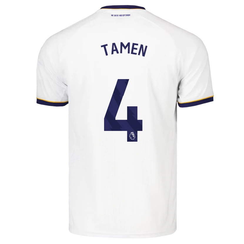 Danxen Mujer Camiseta William Tamen #4 Azulmedianoche Blanco Amarillo 2ª Equipación 2026/27 La Camisa México