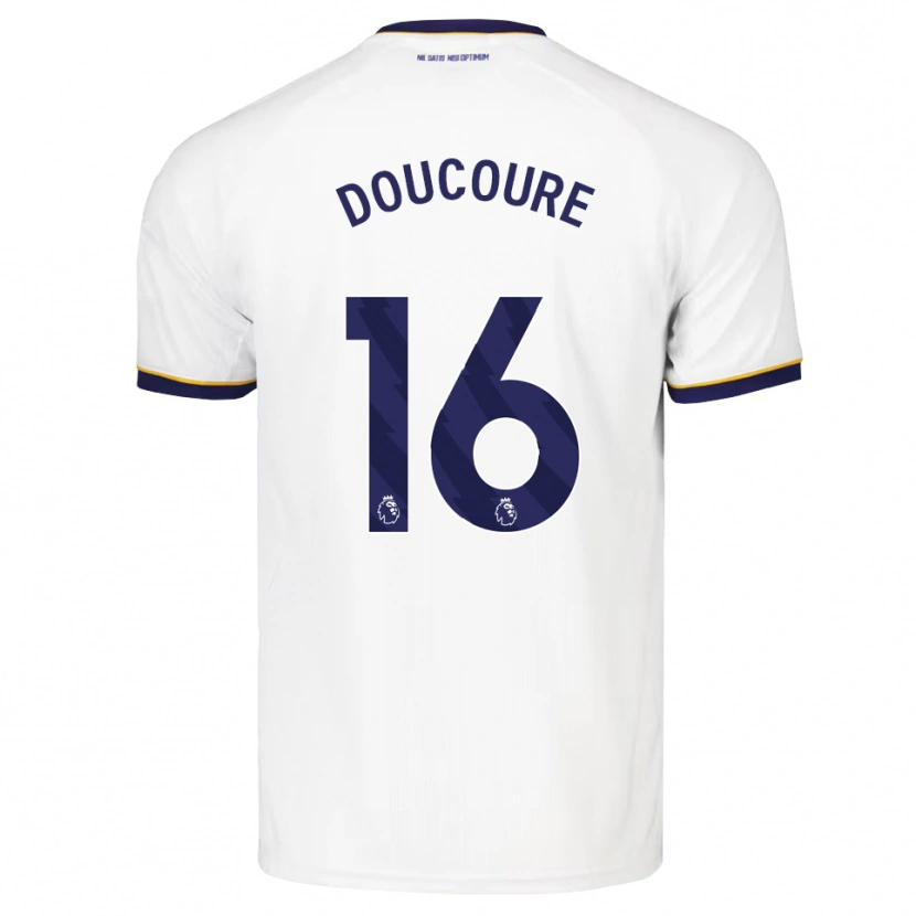 Danxen Mujer Camiseta Abdoulaye Doucoure #16 Azulmedianoche Blanco Amarillo 2ª Equipación 2026/27 La Camisa México