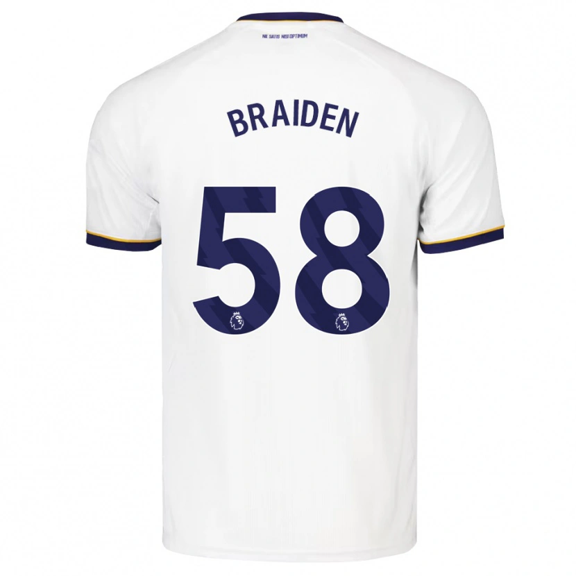 Danxen Mujer Camiseta Braiden Graham #58 Azulmedianoche Blanco Amarillo 2ª Equipación 2026/27 La Camisa México
