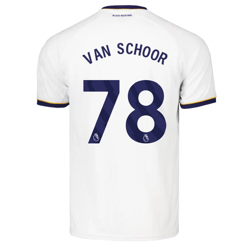 Danxen Mujer Camiseta Joshua Van Schoor #78 Azulmedianoche Blanco Amarillo 2ª Equipación 2026/27 La Camisa México