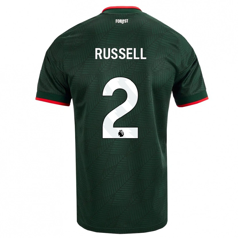 Danxen Mujer Camiseta Blaine Russell #2 Verdeoscuro Rojo 2ª Equipación 2026/27 La Camisa México
