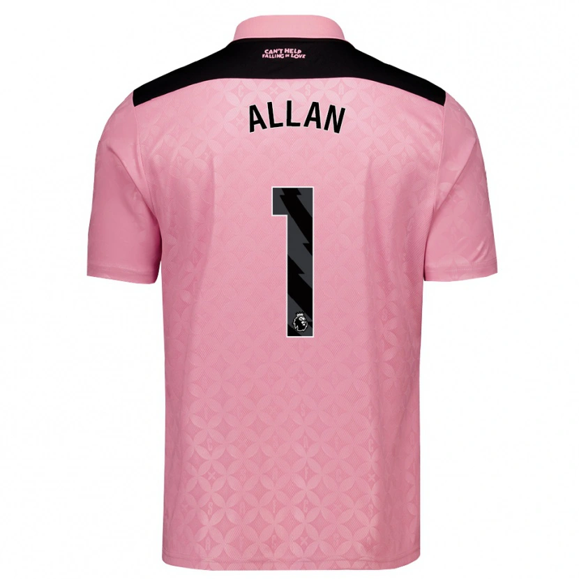 Danxen Mujer Camiseta Isaac Allan #1 Rosaclaro Negro 2ª Equipación 2026/27 La Camisa México