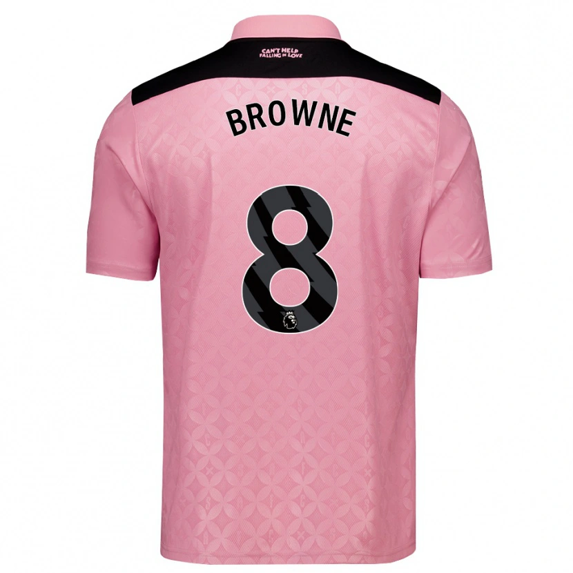 Danxen Mujer Camiseta Alan Browne #8 Rosaclaro Negro 2ª Equipación 2026/27 La Camisa México