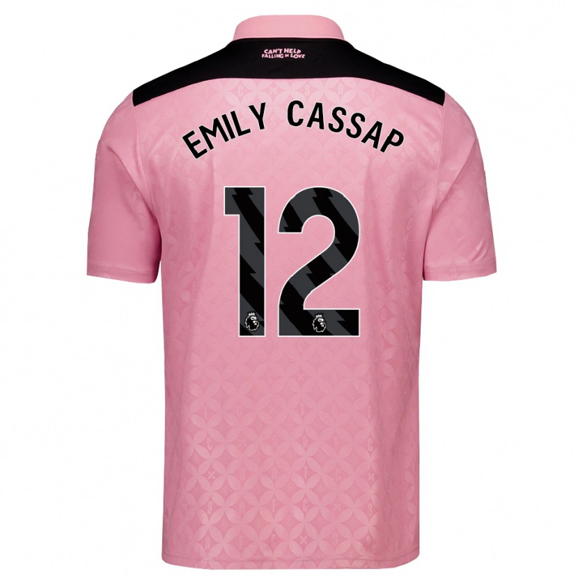 Danxen Mujer Camiseta Emily Cassap #12 Rosaclaro Negro 2ª Equipación 2026/27 La Camisa México