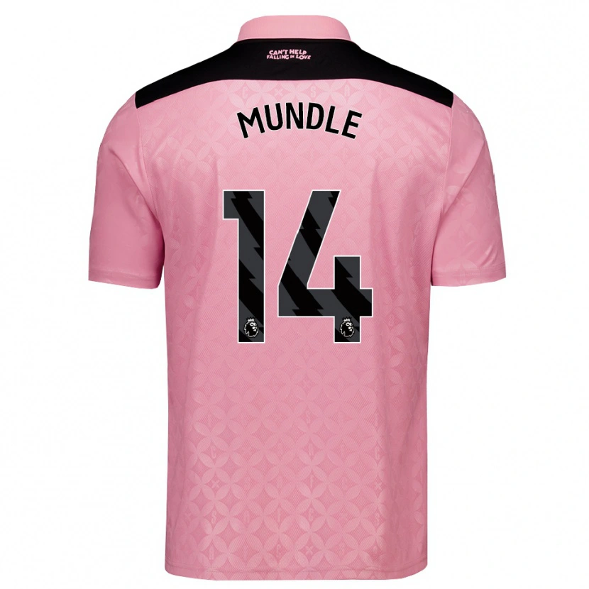 Danxen Mujer Camiseta Romaine Mundle #14 Rosaclaro Negro 2ª Equipación 2026/27 La Camisa México
