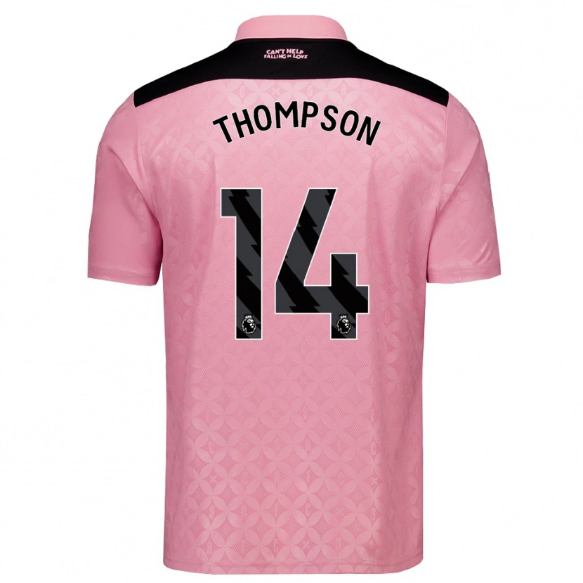 Danxen Mujer Camiseta Harvey Thompson #14 Rosaclaro Negro 2ª Equipación 2026/27 La Camisa México