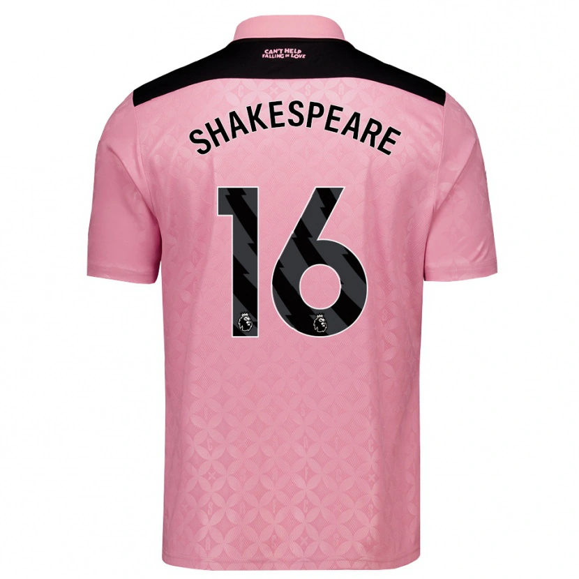 Danxen Mujer Camiseta Caleb Shakespeare #16 Rosaclaro Negro 2ª Equipación 2026/27 La Camisa México