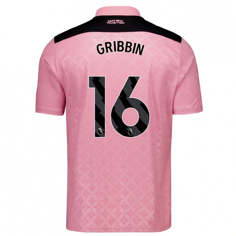 Danxen Mujer Camiseta Lewis Gribbin #16 Rosaclaro Negro 2ª Equipación 2026/27 La Camisa México