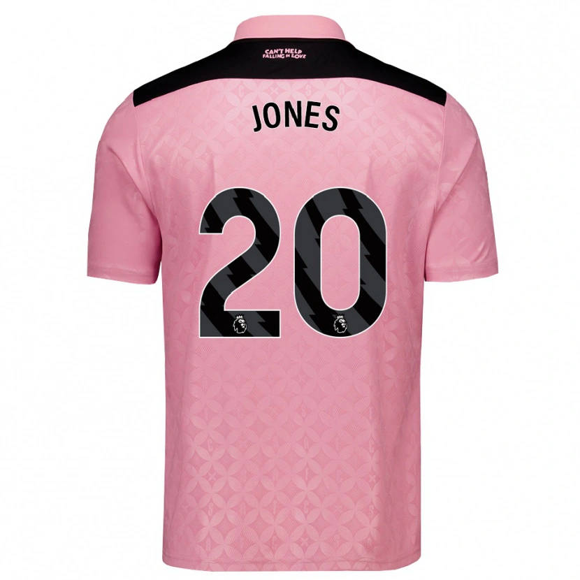 Danxen Mujer Camiseta Ellen Jones #20 Rosaclaro Negro 2ª Equipación 2026/27 La Camisa México
