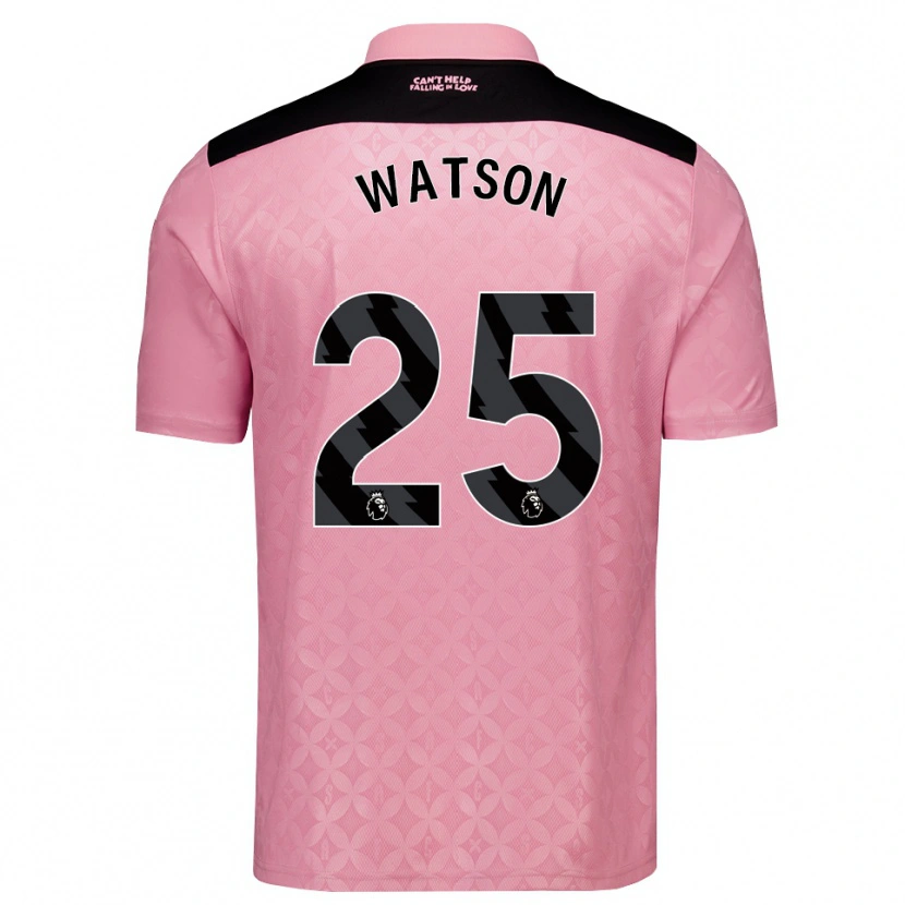 Danxen Mujer Camiseta Katy Watson #25 Rosaclaro Negro 2ª Equipación 2026/27 La Camisa México