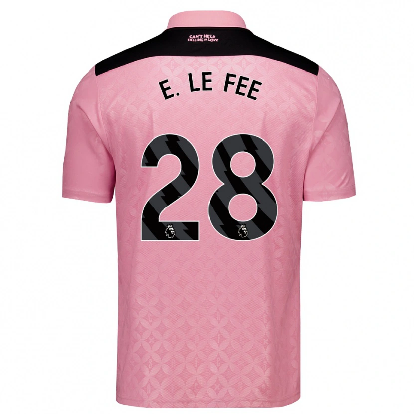 Danxen Mujer Camiseta Enzo Le Fée #28 Rosaclaro Negro 2ª Equipación 2026/27 La Camisa México