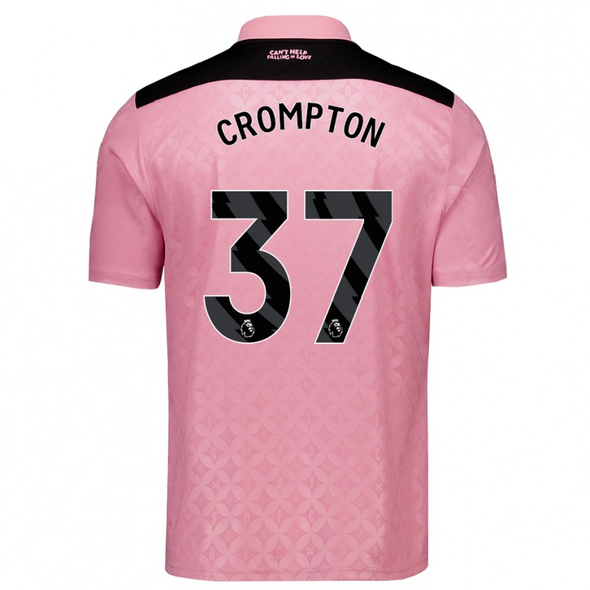 Danxen Mujer Camiseta Ben Crompton #37 Rosaclaro Negro 2ª Equipación 2026/27 La Camisa México