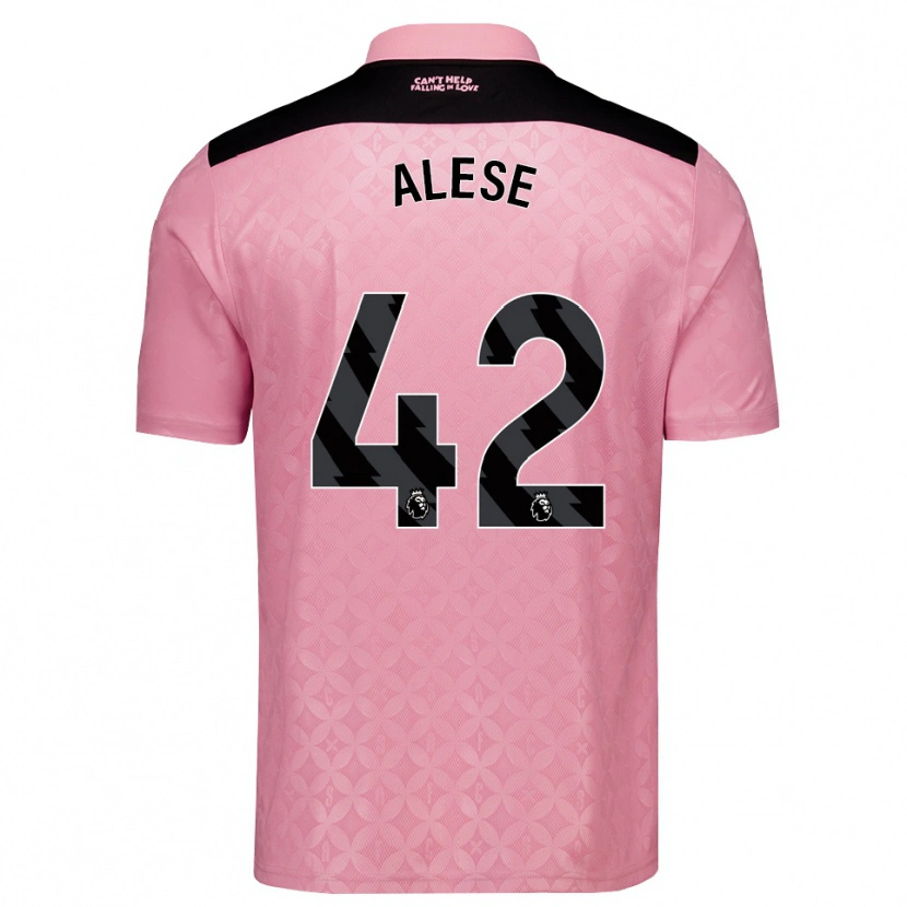 Danxen Mujer Camiseta Aji Alese #42 Rosaclaro Negro 2ª Equipación 2026/27 La Camisa México