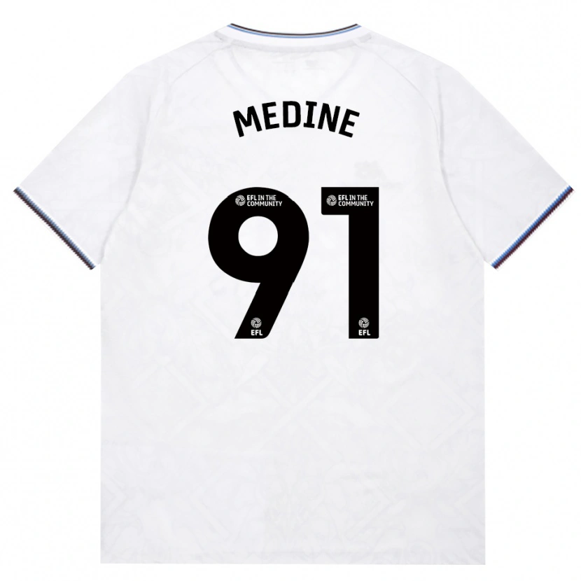 Danxen Mujer Camiseta Jephthah Medine #91 Borgoña Blanco 2ª Equipación 2026/27 La Camisa México
